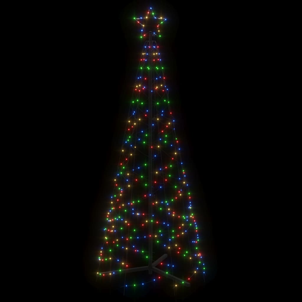 vidaXL Christmas Cone Tree Colourful 200 LEDs 70x180 cm