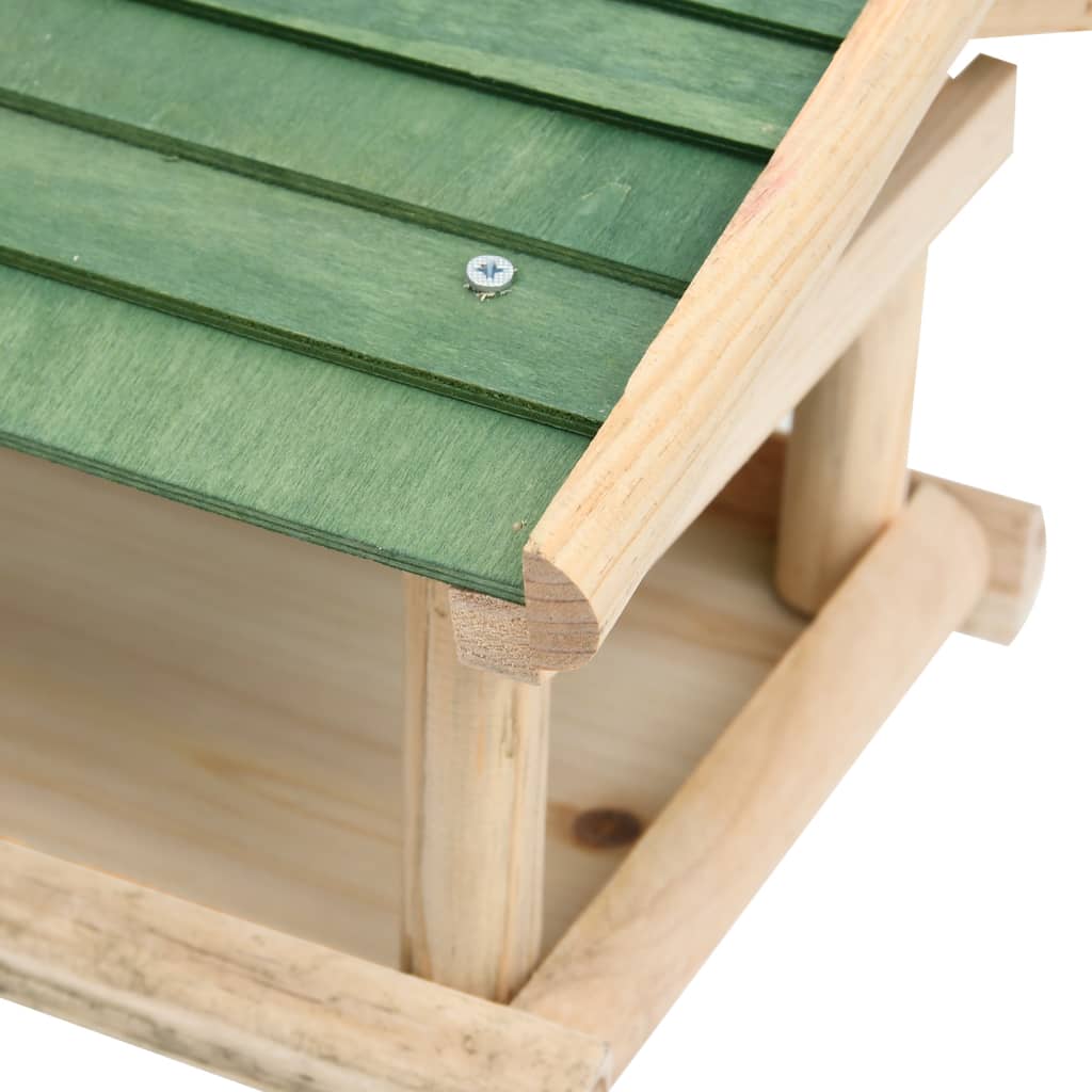 vidaXL Bird Feeder Solid Wood 35x29.5x21 cm