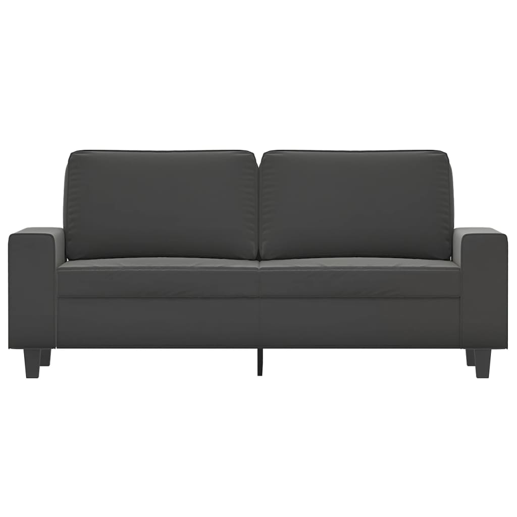 vidaXL 2-Seater Sofa Dark Grey 140 cm Microfibre Fabric
