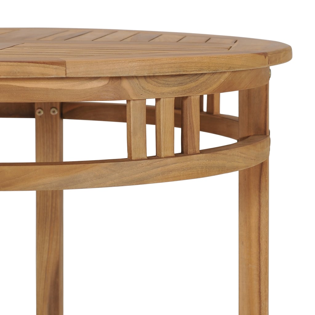 vidaXL Dining Table ? 80 cm Solid Teak Wood