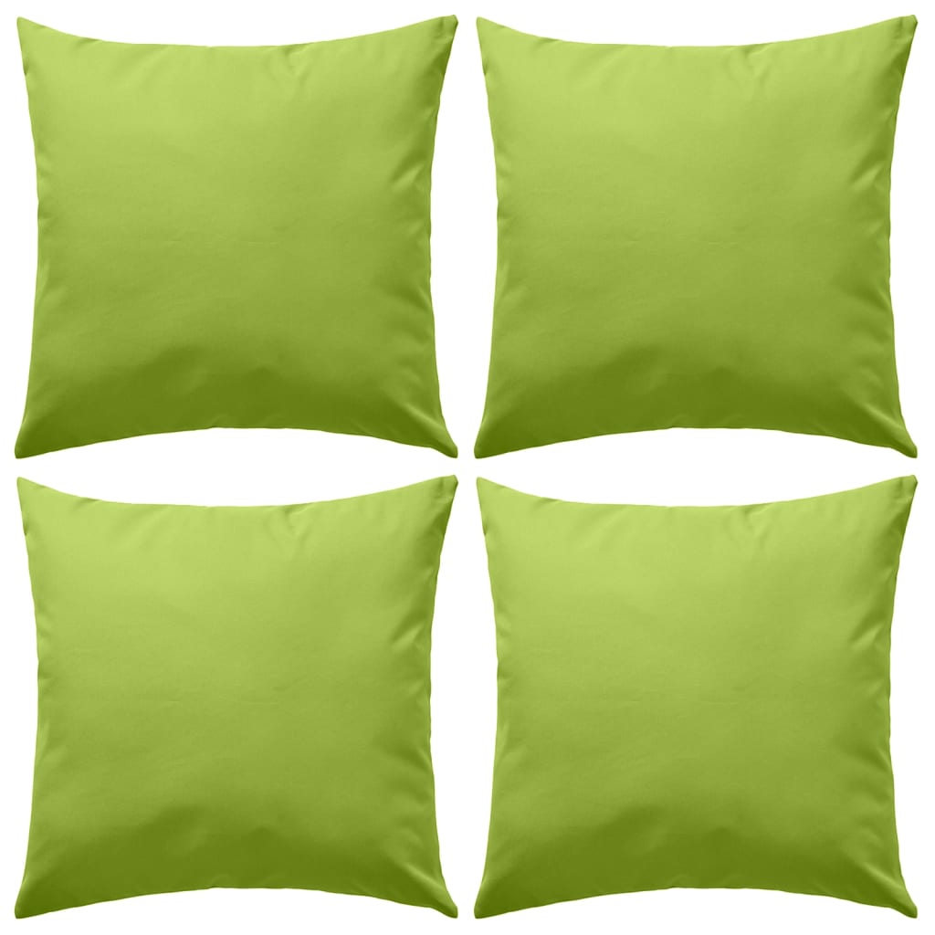 vidaXL Outdoor Pillows 4 pcs 45x45 cm Apple Green