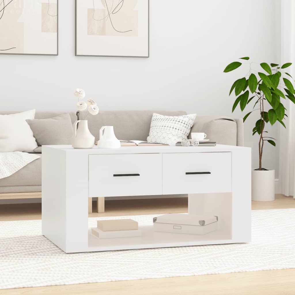 vidaXL Coffee Table White 80x50x40 cm Engineered Wood