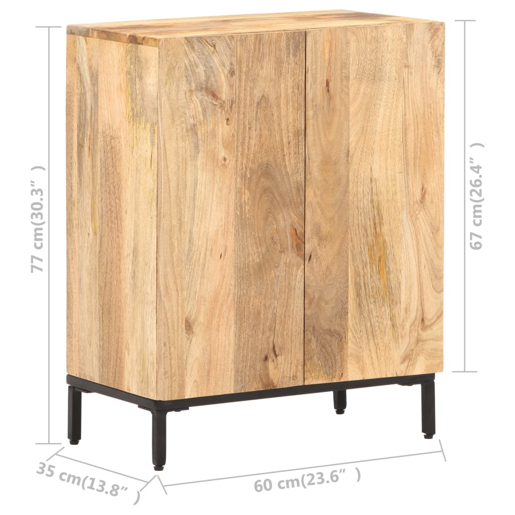 vidaXL Sideboard 60x35x77 cm Solid Mango Wood