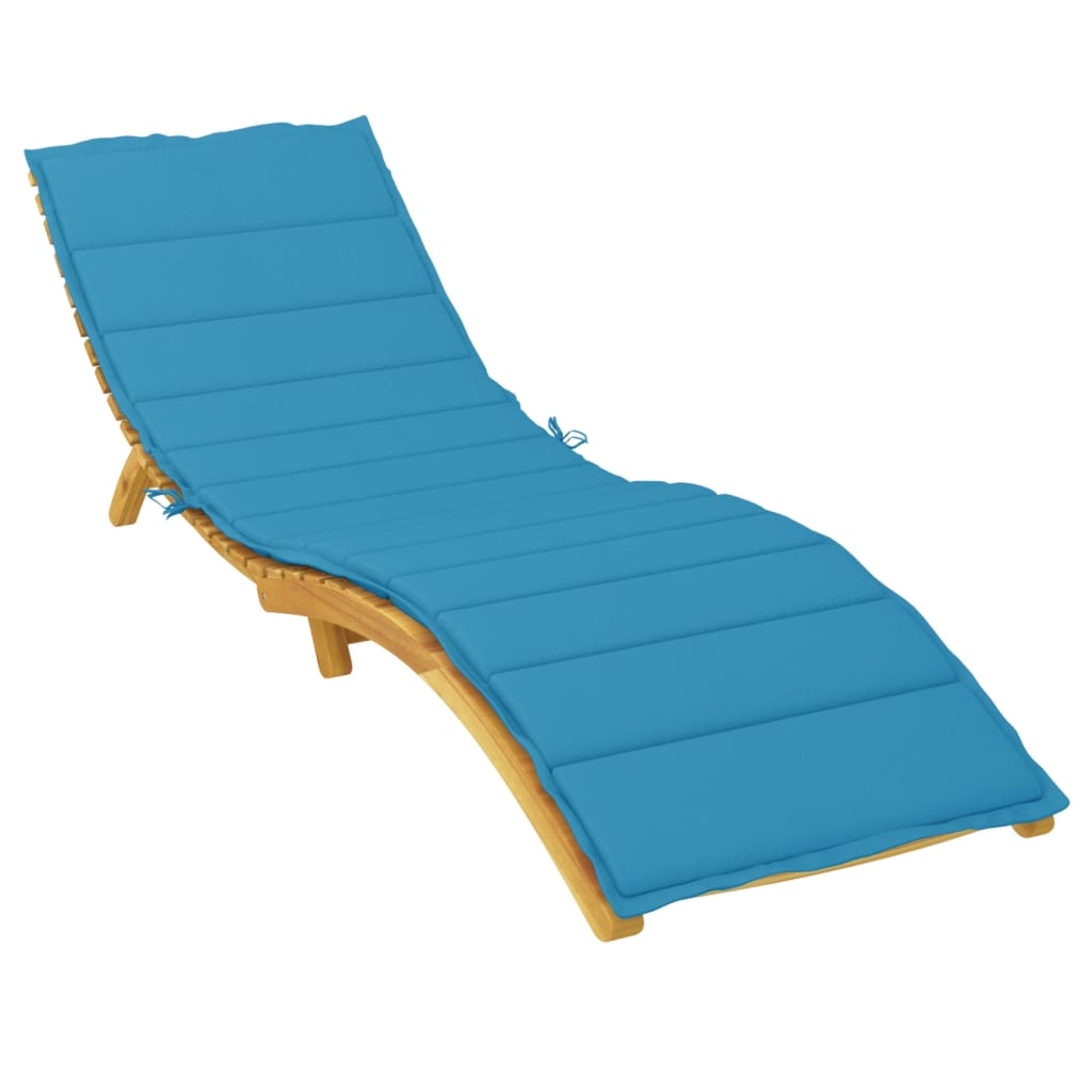 vidaXL Sun Lounger Cushion Blue 200x50x3cm Oxford Fabric