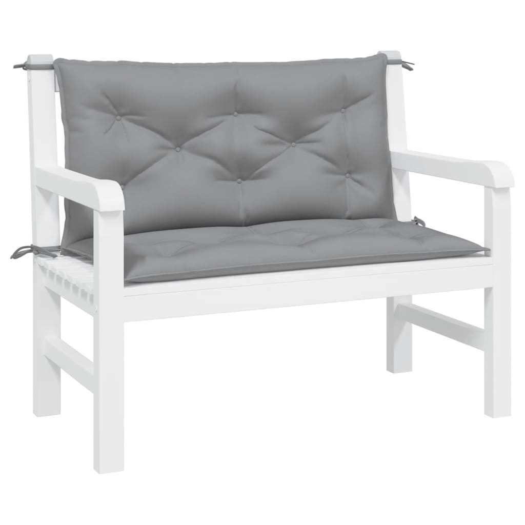 vidaXL Garden Bench Cushions 2pcs Grey 100x50x7 cm Oxford Fabric