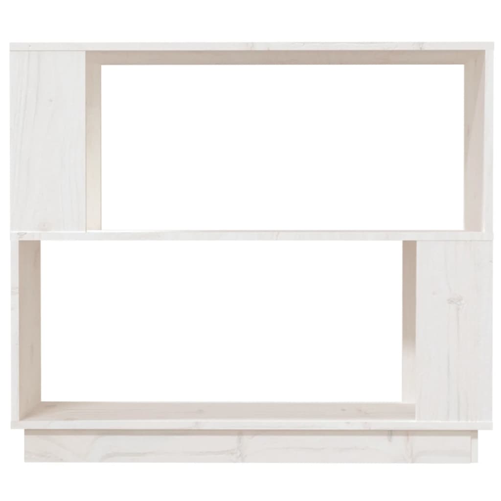 vidaXL Book Cabinet/Room Divider White 80x25x70 cm Solid Wood Pine