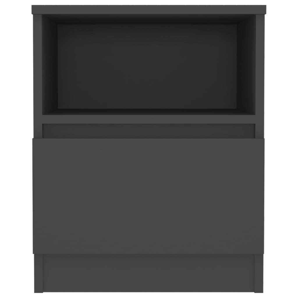 vidaXL Bed Cabinets 2 pcs Grey 40x40x50 cm Engineered Wood