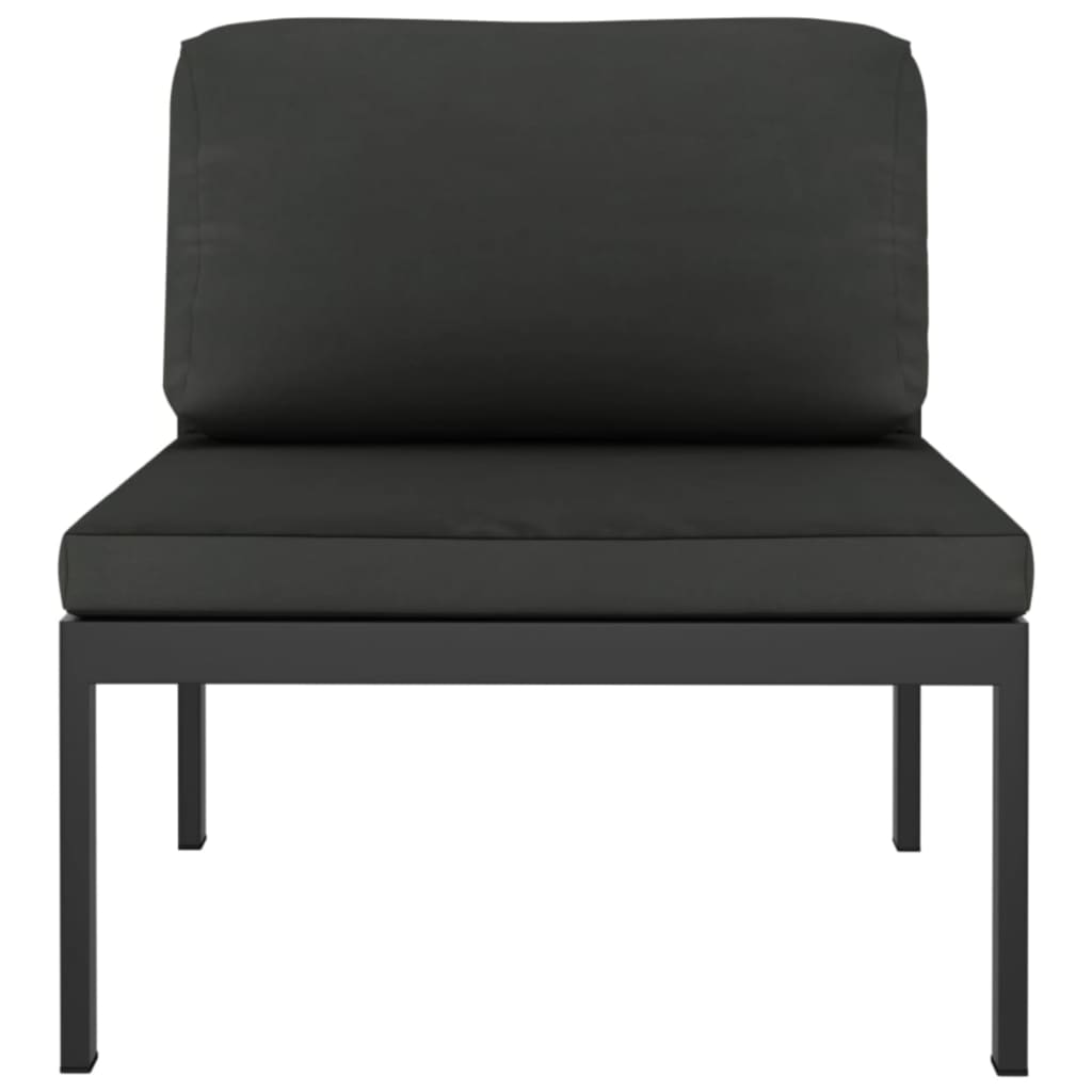 vidaXL 3 Piece Garden Sofa Set with Cushions Aluminium Anthracite