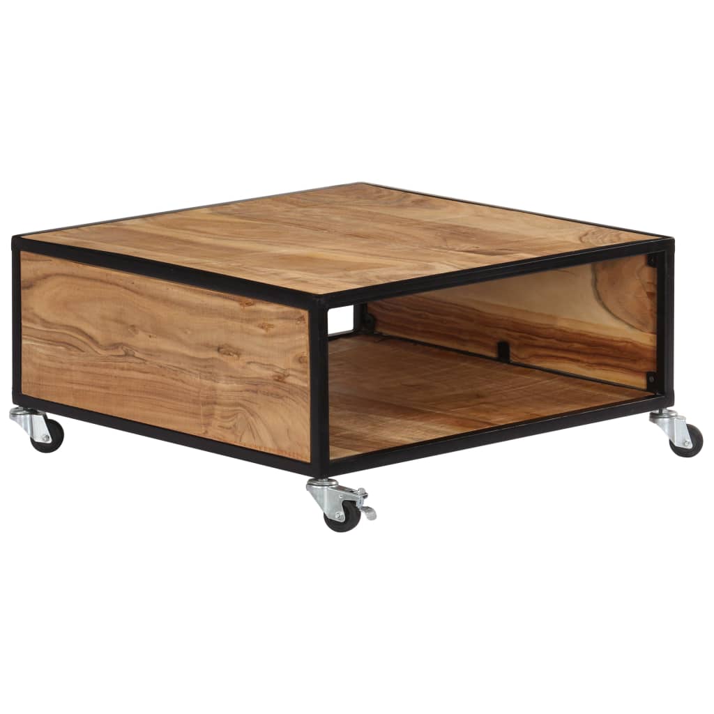 vidaXL Coffee Table 70x70x32 cm Solid Acacia Wood
