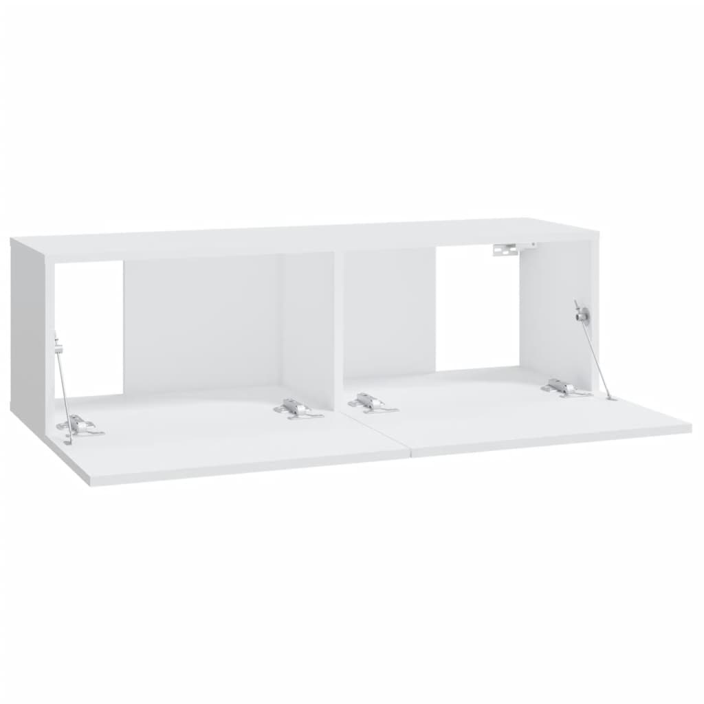 vidaXL Wall TV Cabinets 2 pcs White 100x30x30 cm Engineered Wood