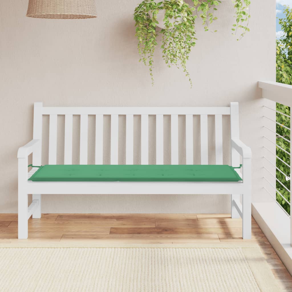 vidaXL Garden Bench Cushion Green 150x50x3 cm Oxford Fabric