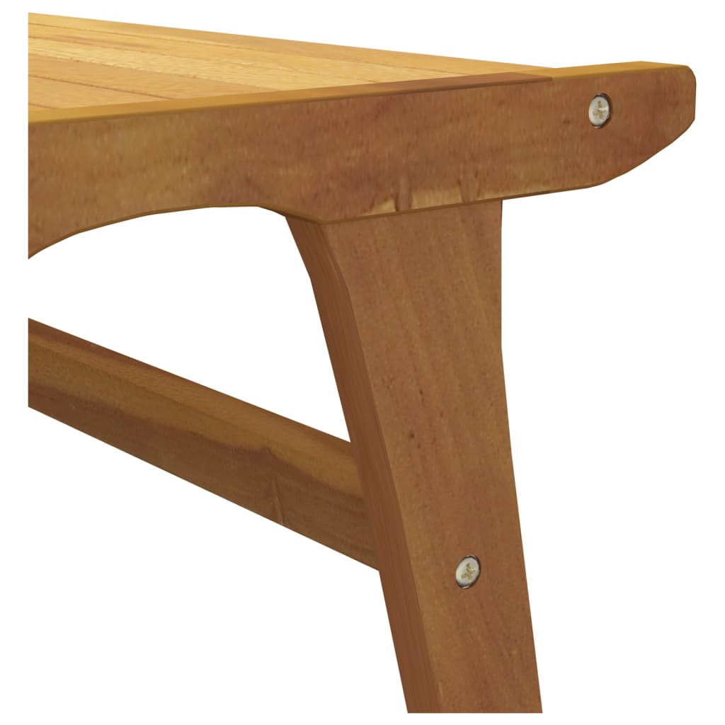 vidaXL Garden Chair with Footrest Solid Wood Teak