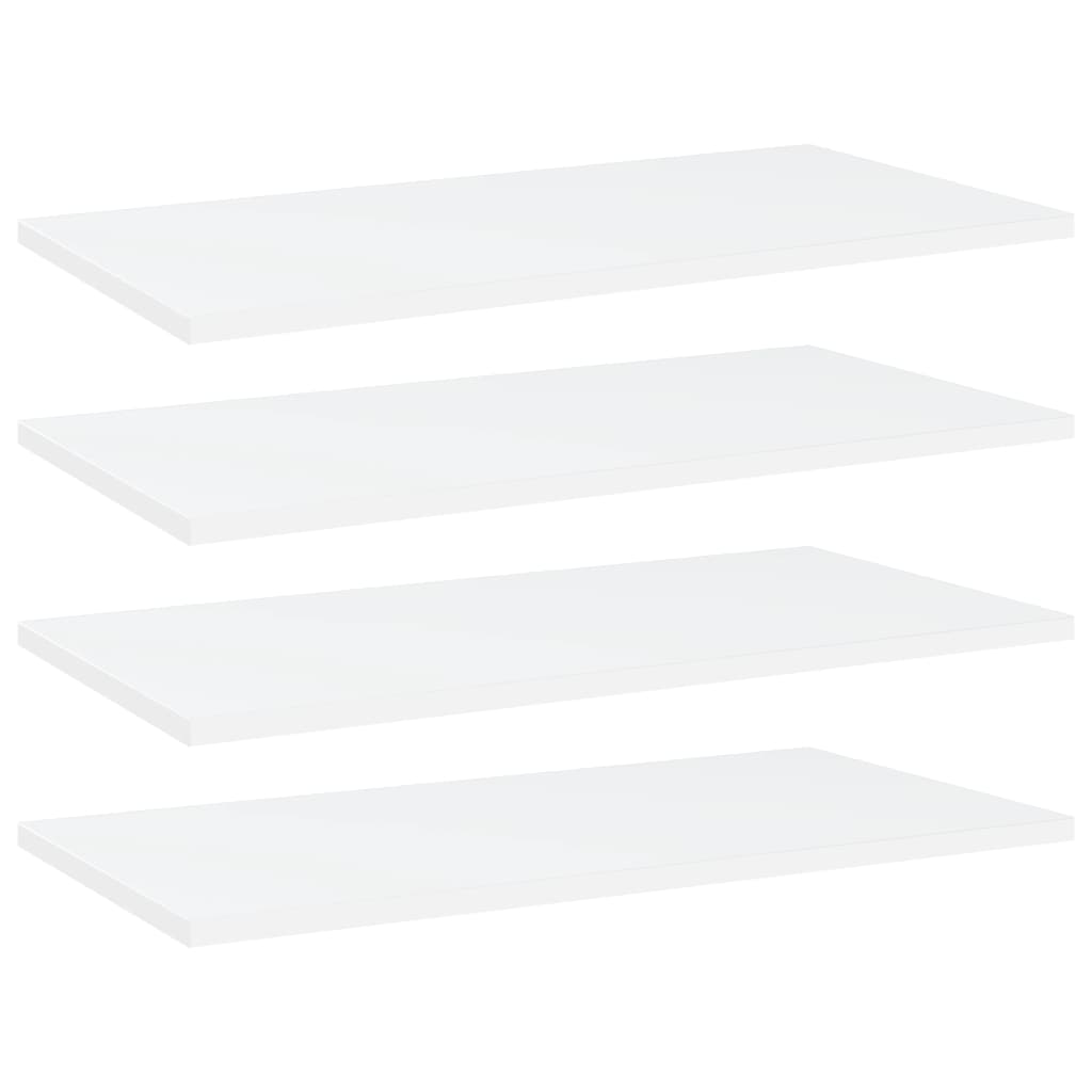 vidaXL Bookshelf Boards 4 pcs White 60x30x1.5 cm Engineered Wood
