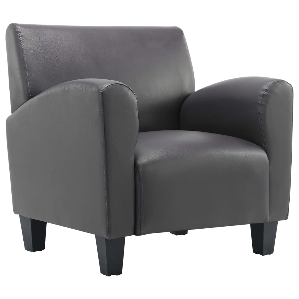 vidaXL Sofa Chair Grey Faux Leather
