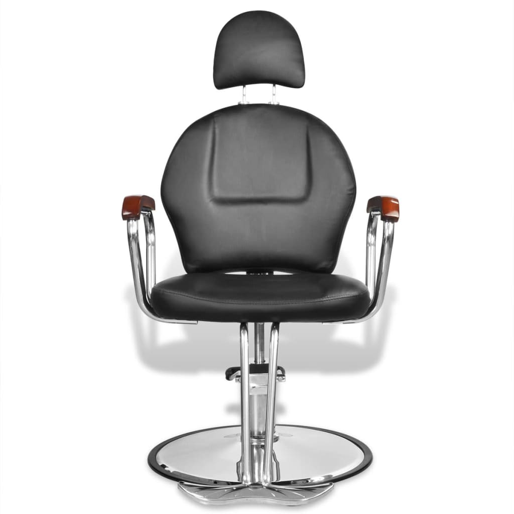 Professional Barber Chair with Headrest Artificial Leather Black