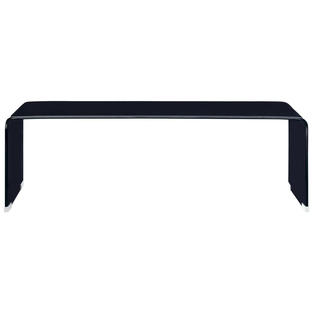 vidaXL Coffee Table Black 98x45x31 cm Tempered Glass