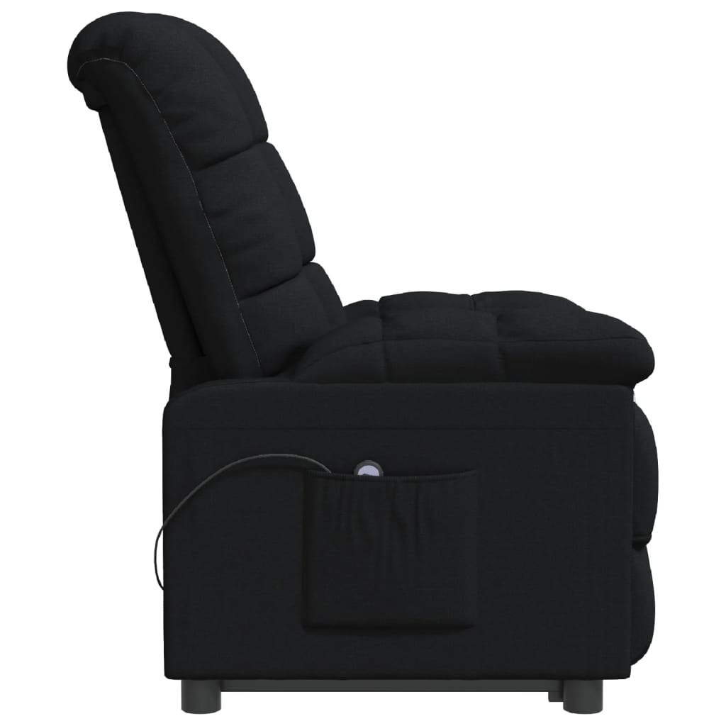 vidaXL Stand up Recliner Chair Black Fabric