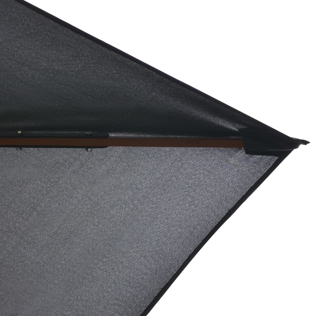 vidaXL Outdoor Parasol with Wooden Pole 200x300 cm Anthracite