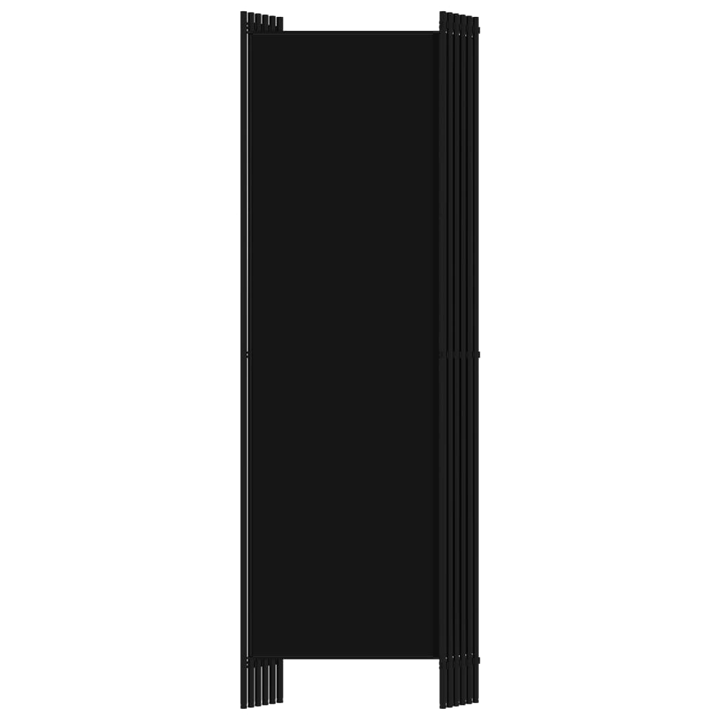 vidaXL 6-Panel Room Divider Black 300x180 cm