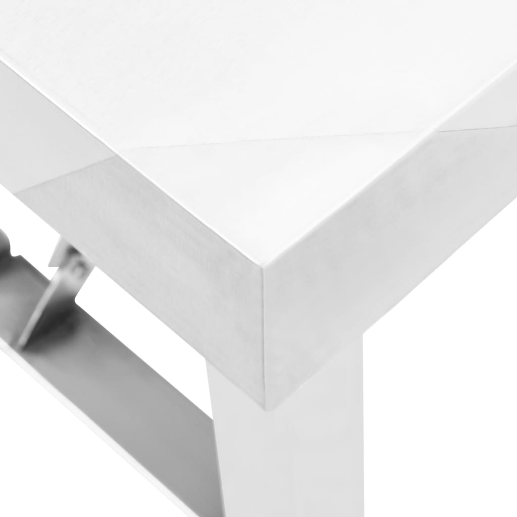 vidaXL Kitchen Folding Work Table 85x60x80 cm Stainless Steel