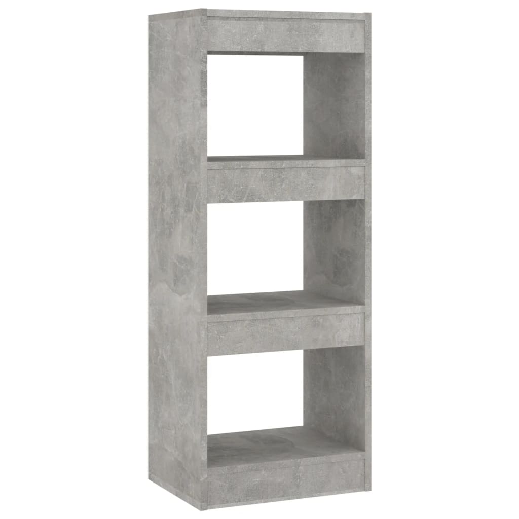 vidaXL Book Cabinet/Room Divider Concrete Grey 40x30x103 cm Engineered Wood