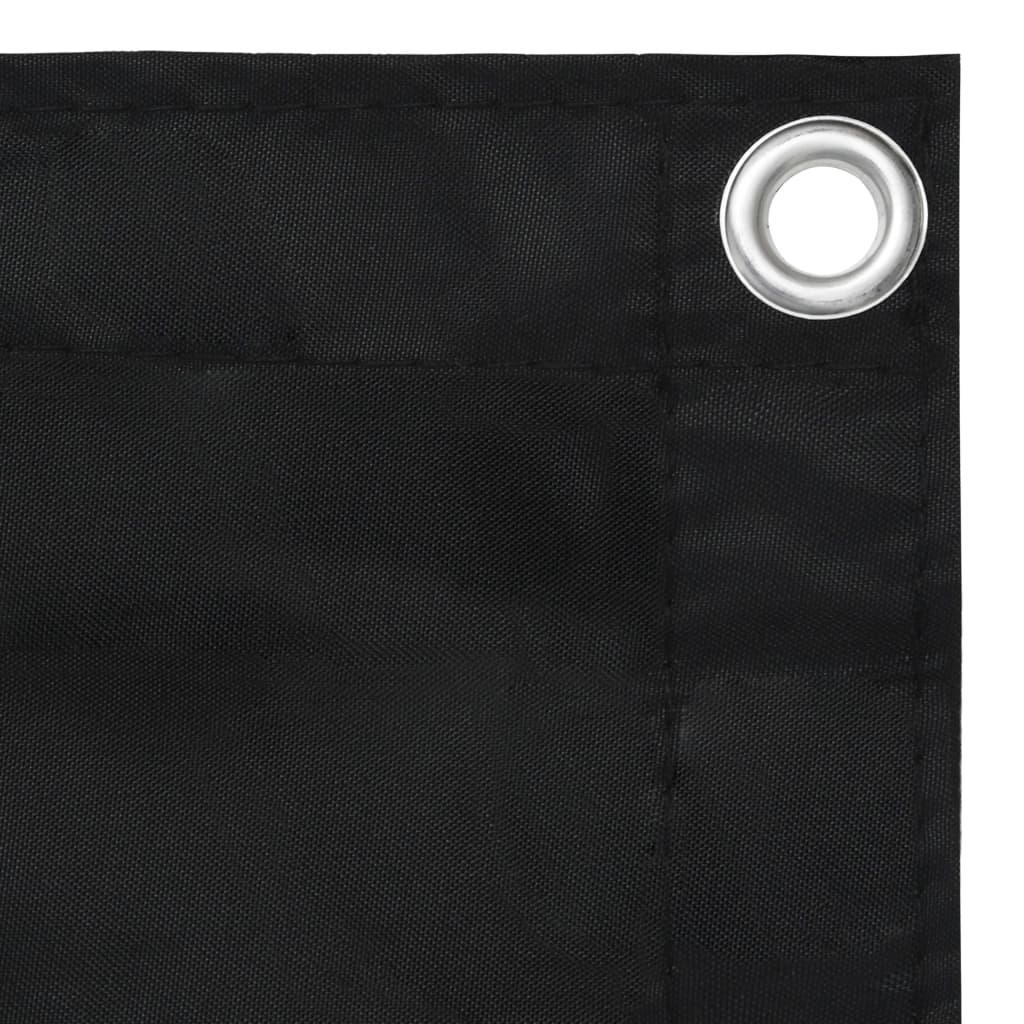 vidaXL Balcony Screen Black 90x600 cm Oxford Fabric