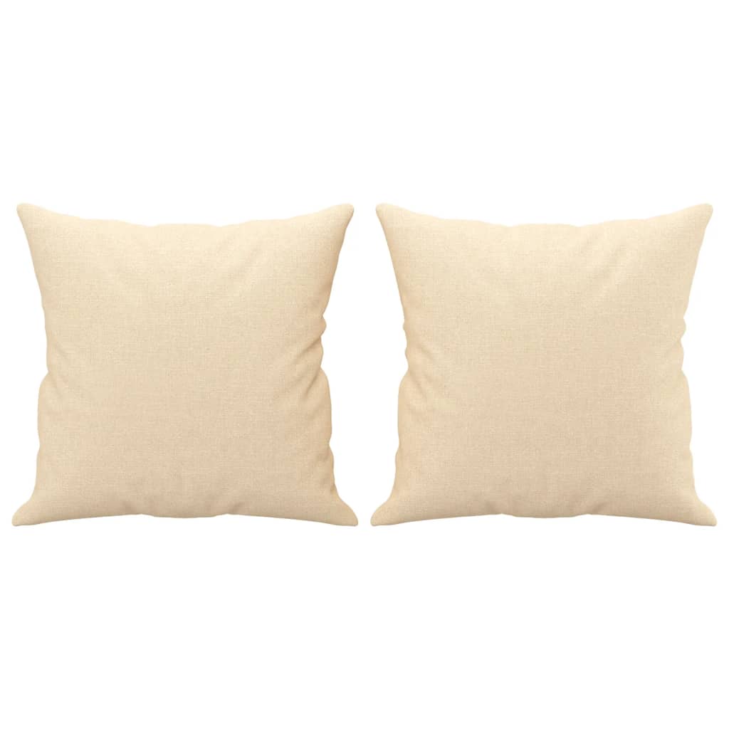 vidaXL Throw Pillows 2 pcs Cream 40x40 cm Fabric