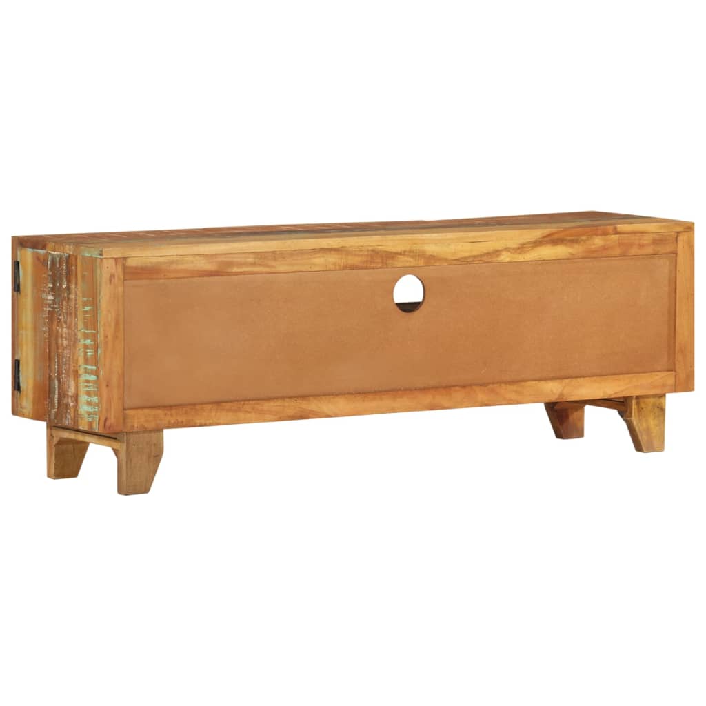 vidaXL Hand Carved TV Cabinet 120x30x40 cm Solid Reclaimed Wood
