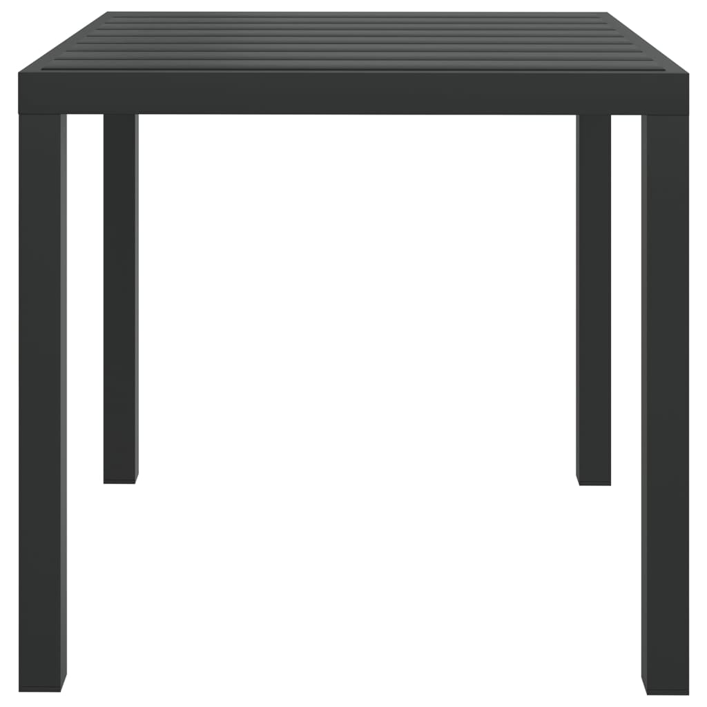 vidaXL Garden Table Black 80x80x74 cm Aluminium and WPC