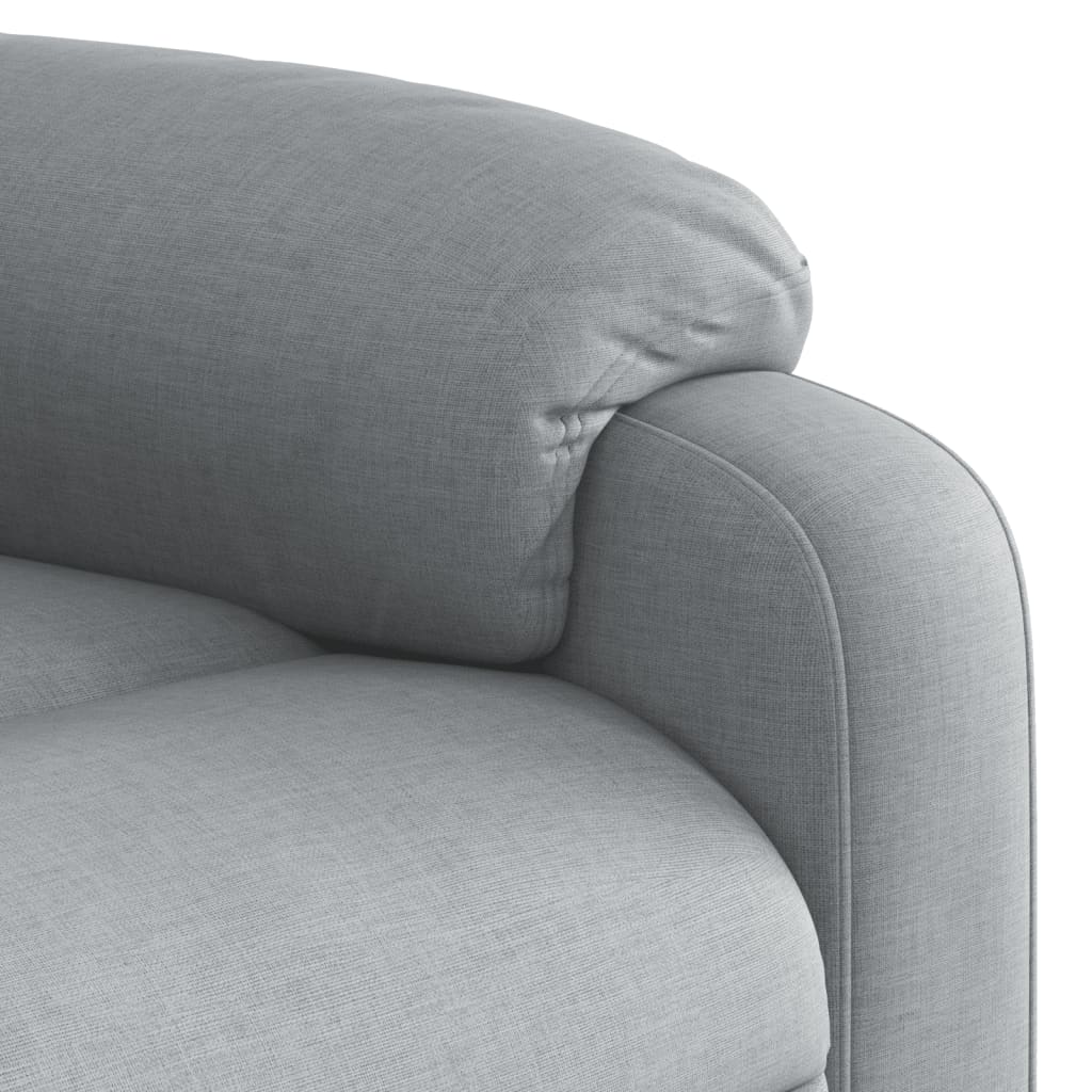 vidaXL Stand up Massage Recliner Chair Light Grey Fabric