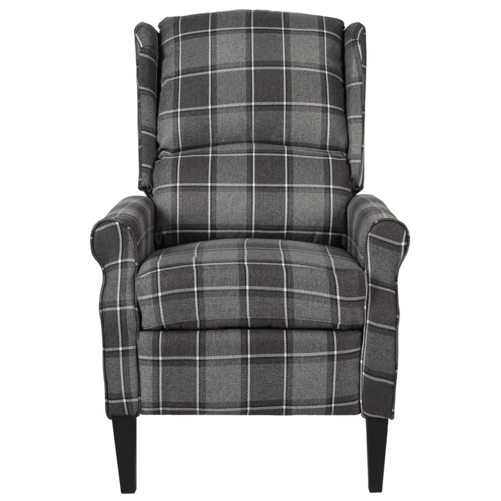 vidaXL Massage Reclining Chair Grey Fabric