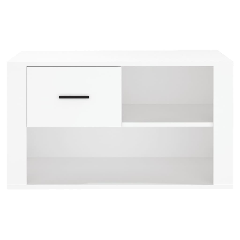 vidaXL Shoe Cabinet White 80x35x45 cm Engineered Wood