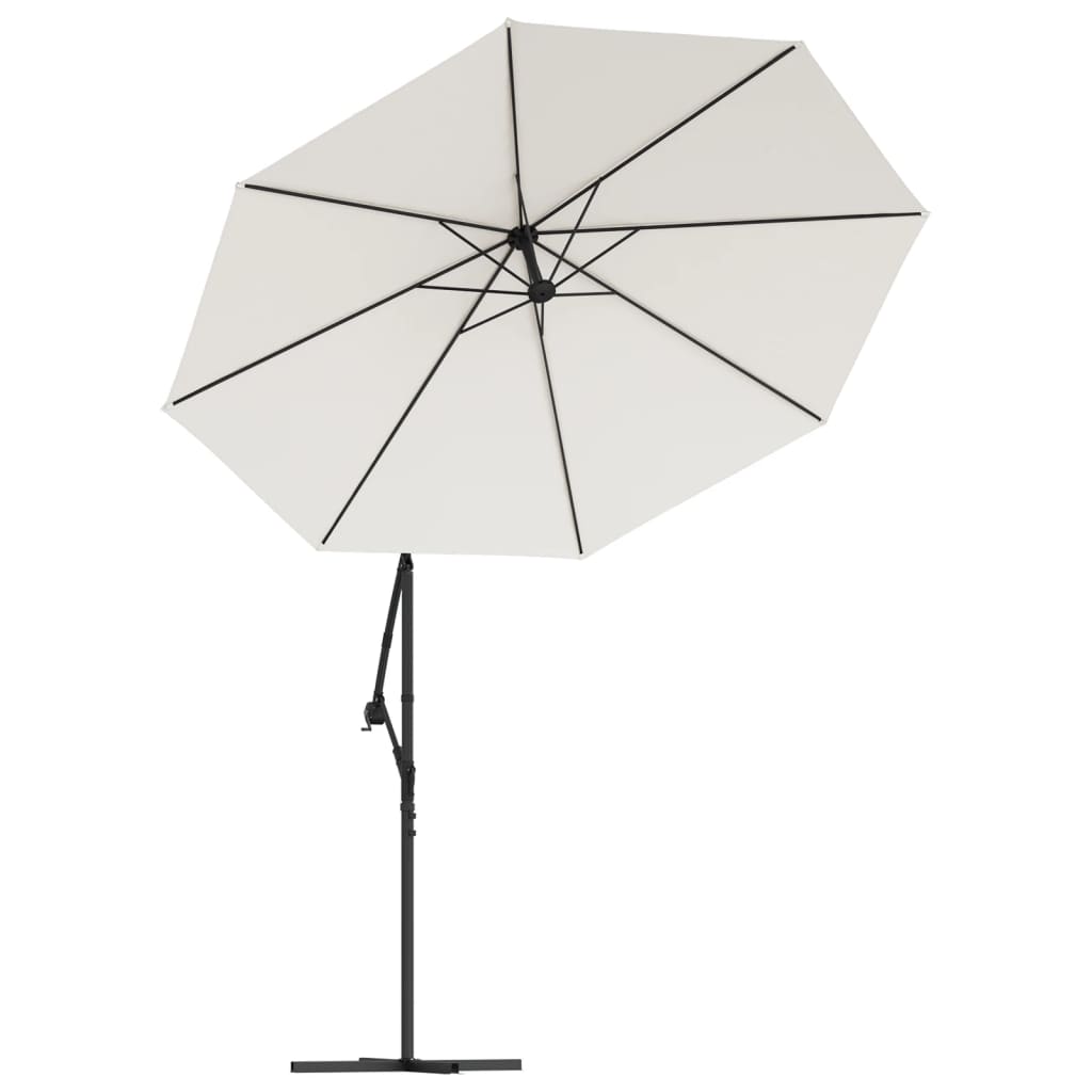 vidaXL Replacement Fabric for Cantilever Umbrella Sand White 300 cm