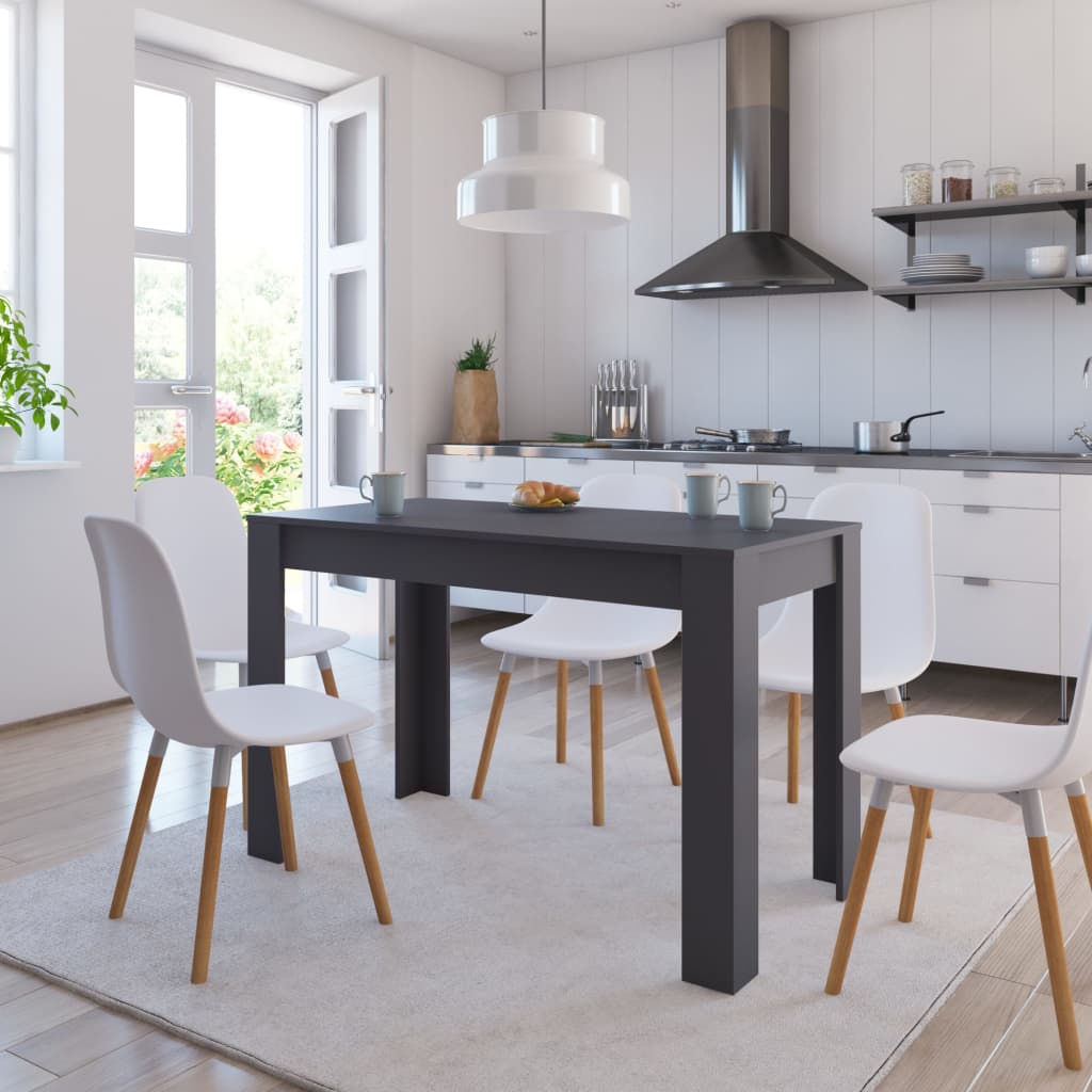 vidaXL Dining Table Grey 120x60x76 cm Engineered Wood