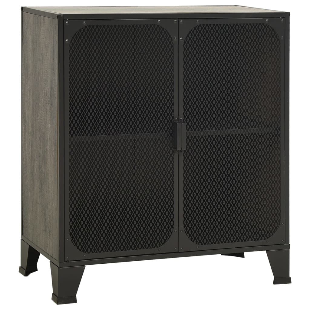 vidaXL Storage Cabinets 2 pcs Grey 72x36x82 cm Metal and MDF