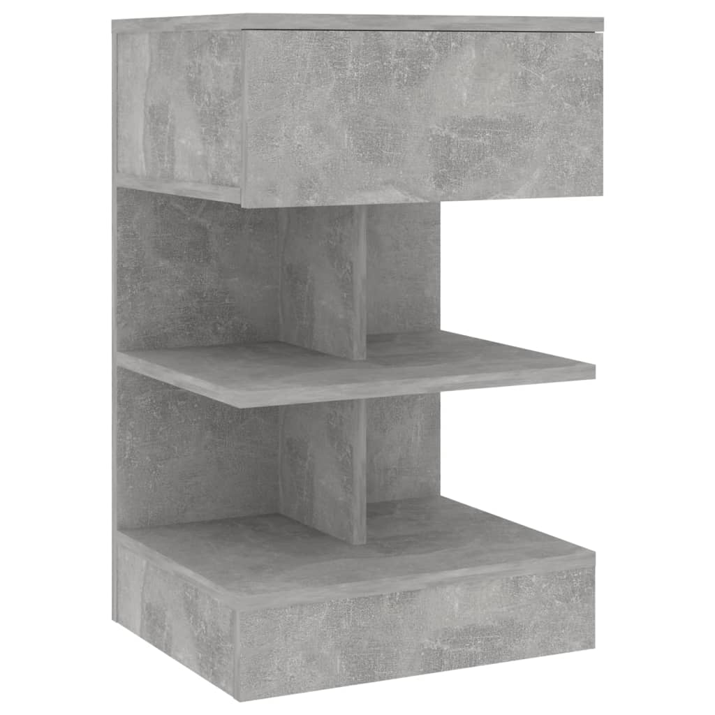 vidaXL Bedside Cabinets 2 pcs Concrete Grey 40x35x65 cm