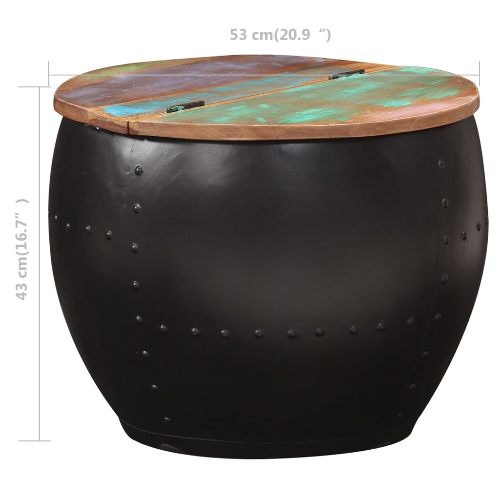 vidaXL Coffee Table 53x43 cm Solid Reclaimed Wood