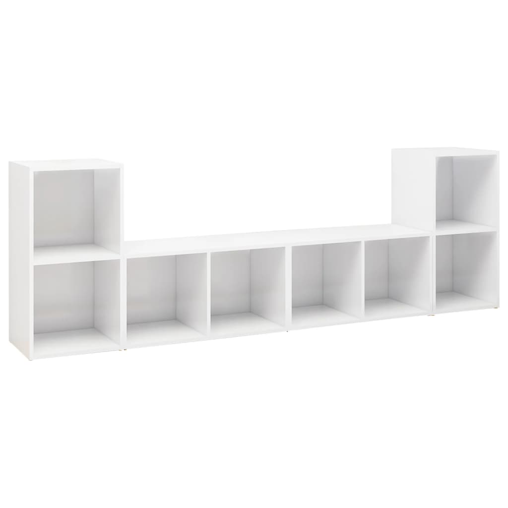 vidaXL TV Cabinets 4 pcs High Gloss White 72x35x36.5 cm Engineered Wood