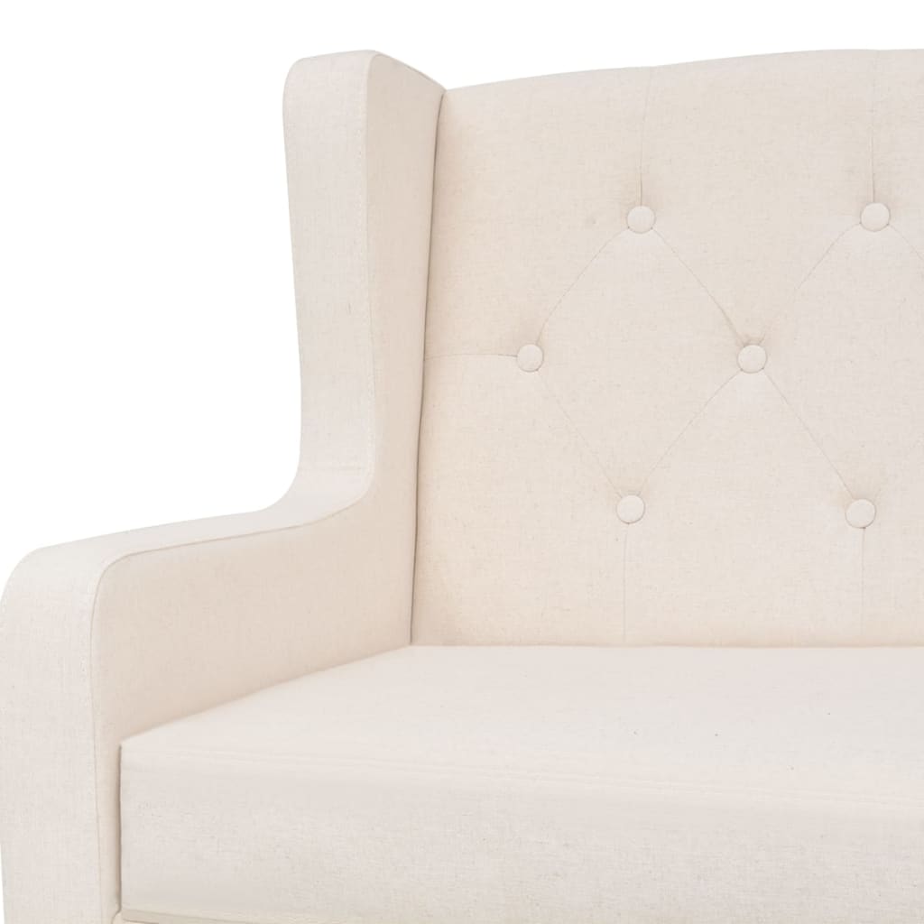 vidaXL Armchair Cream White Fabric