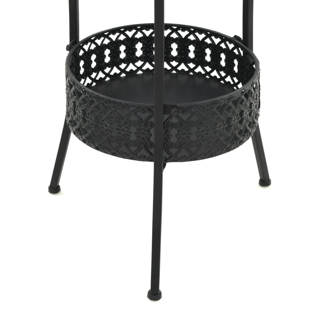 vidaXL Bistro Table Black 40x70 cm Metal