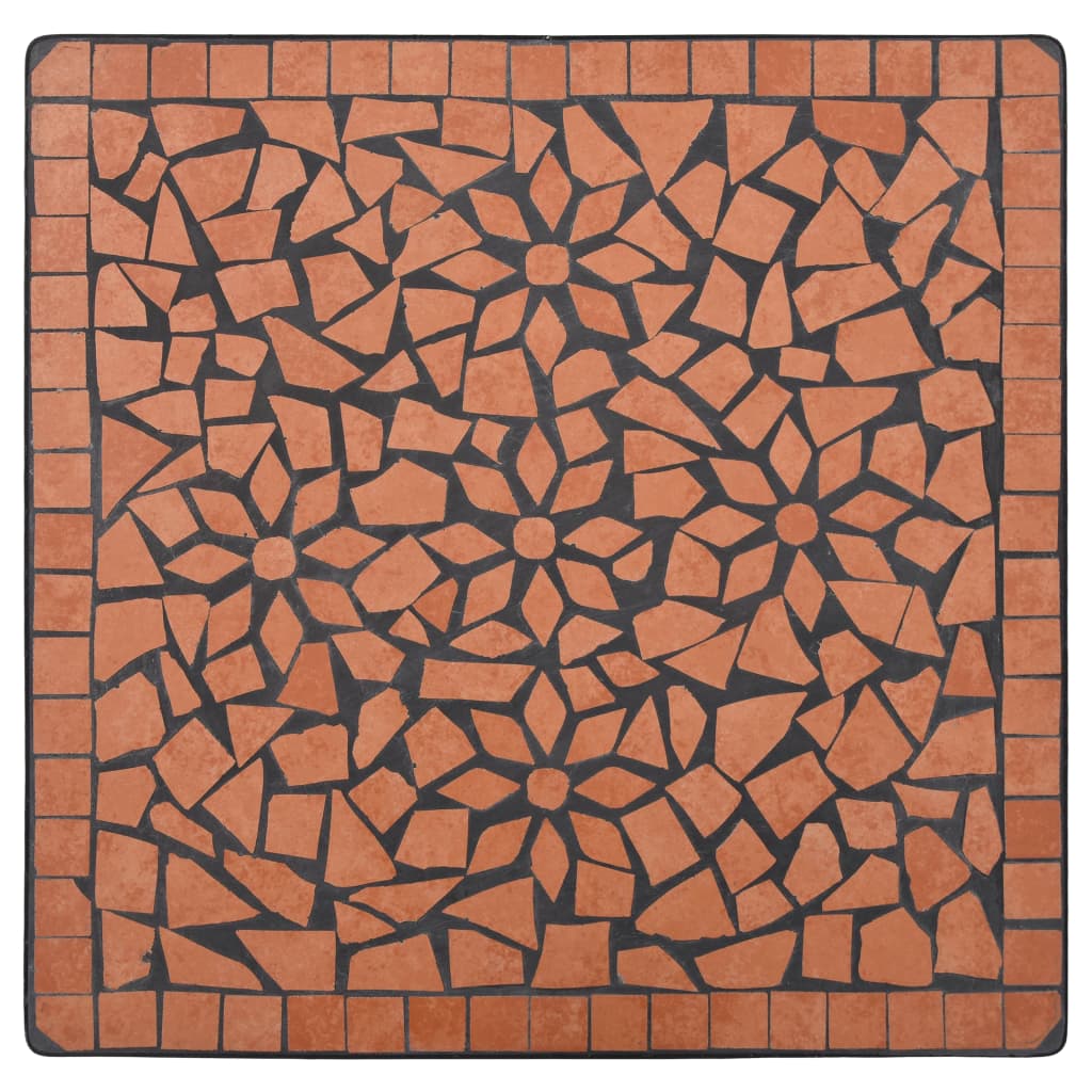 vidaXL Mosaic Bistro Table Terracotta 60 cm Ceramic