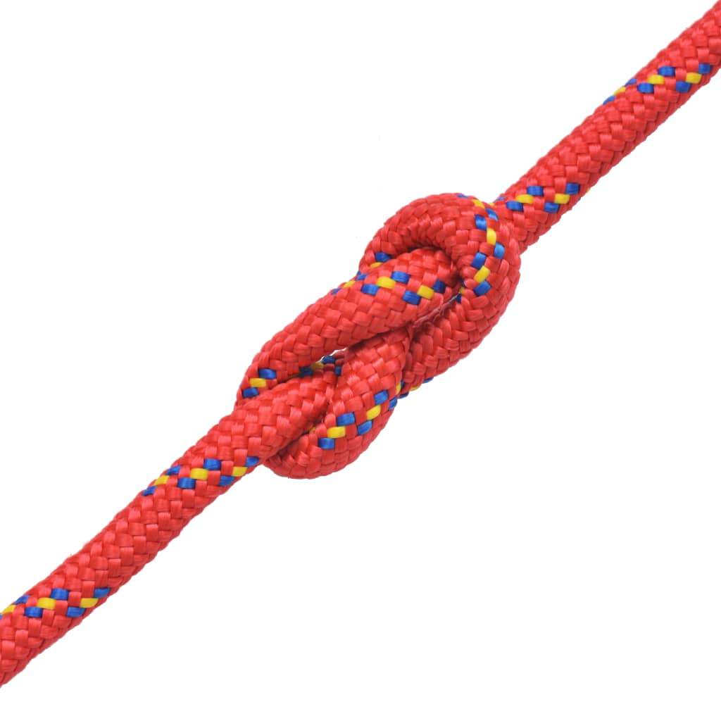 vidaXL Marine Rope Polypropylene 8 mm 100 m Red