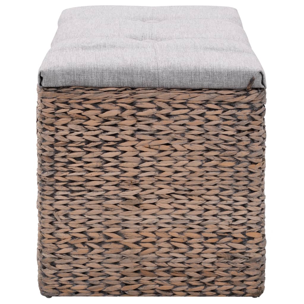 vidaXL Bench with 2 Baskets Seagrass 71x40x42 cm Grey