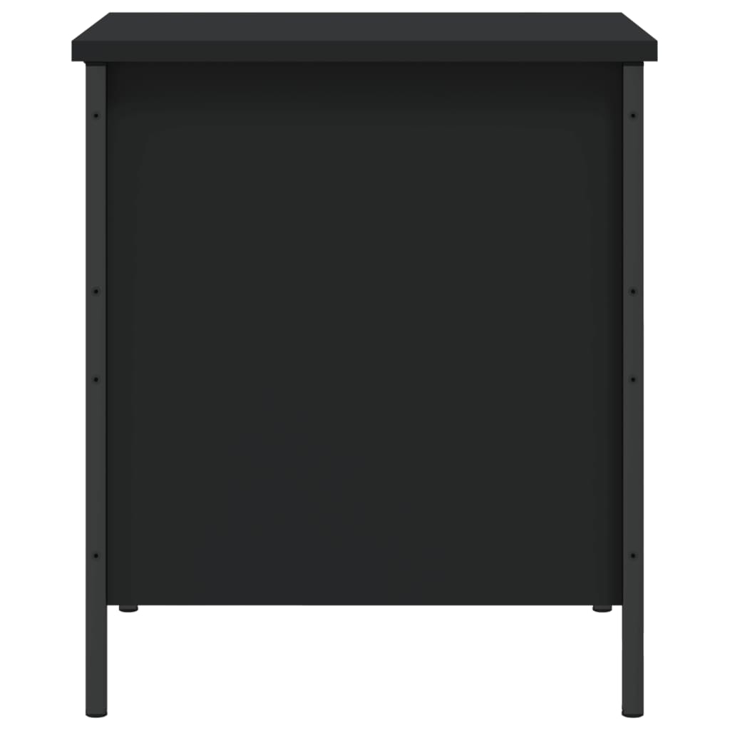 vidaXL Storage Bench Black 40x42.5x50 cm Engineered Wood