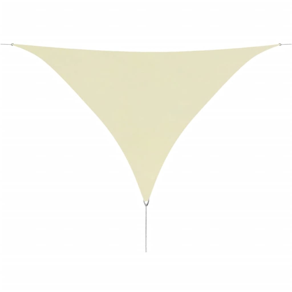 vidaXL Sunshade Sail Oxford Fabric Triangular 5x5x5 m Cream