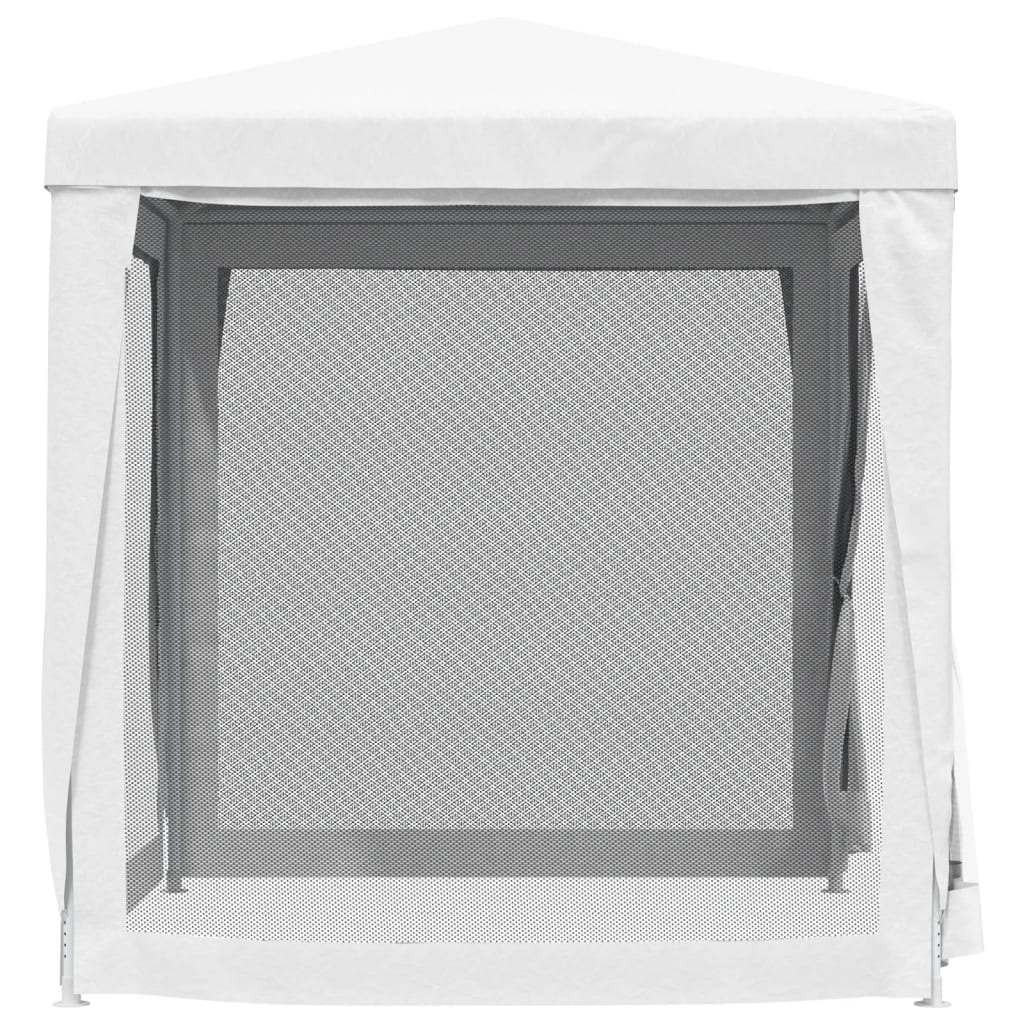 vidaXL Party Tent with 4 Mesh Sidewalls 2x2 m White