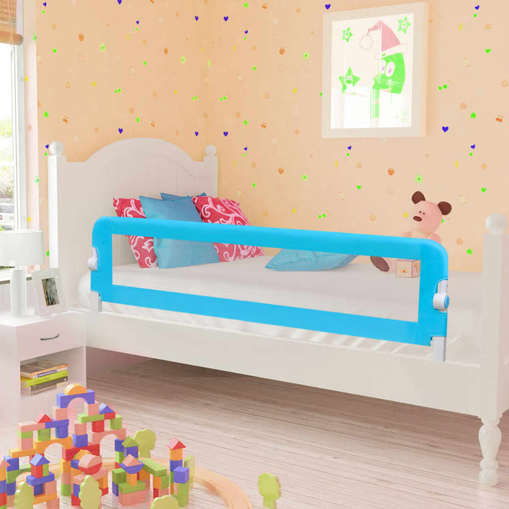 vidaXL Toddler Safety Bed Rail 2 pcs Blue 150x42 cm