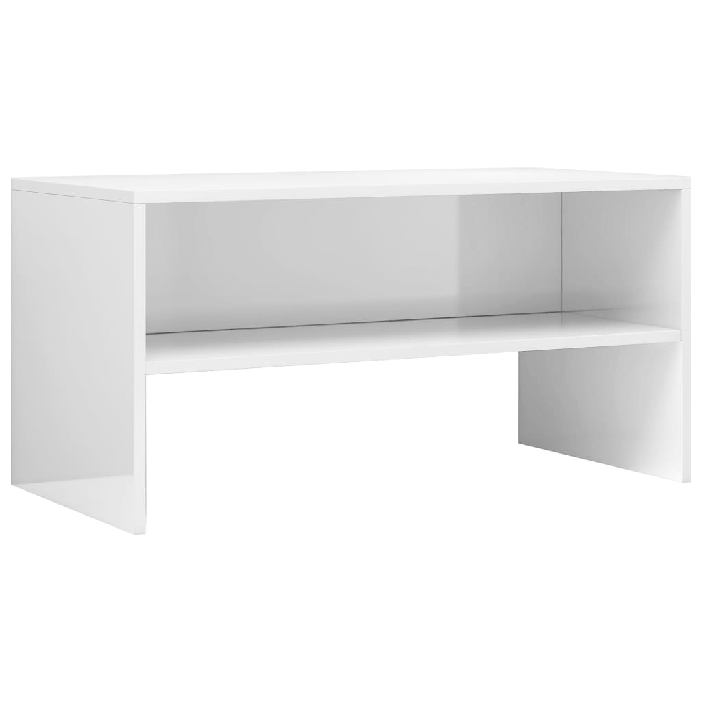vidaXL TV Cabinet High Gloss White 80x40x40 cm Engineered Wood