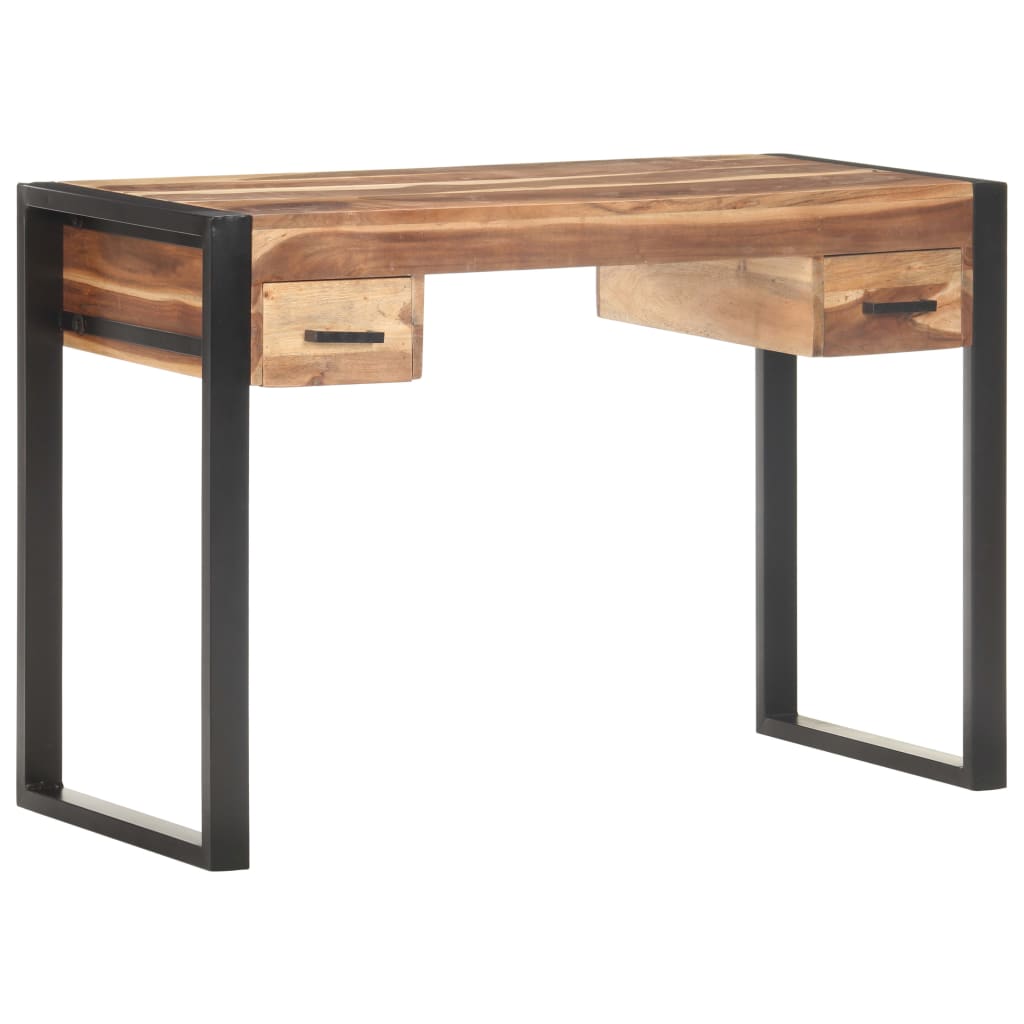 vidaXL Desk 110x50x76 cm Solid Wood with Sheesham Finish