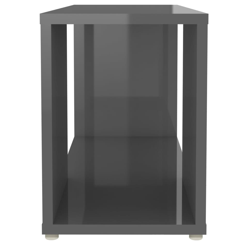 vidaXL TV Cabinet High Gloss Grey 60x24x32cm Engineered Wood